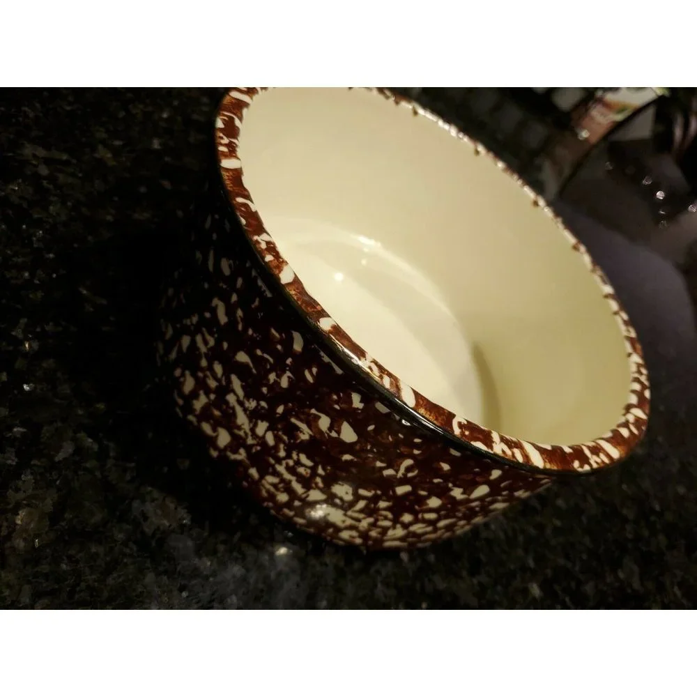 Stangl Town Country Spongeware Tall Casserole Dish